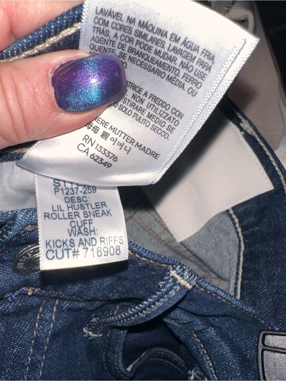 NWOT- MOTHER Lil’ Hustler Roller Sneak Cuff Jeans Kicks & Riffs Petite 25 - Picture 6 of 7